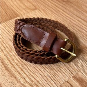 Nisolo Brown Braided Leather Belt size S
